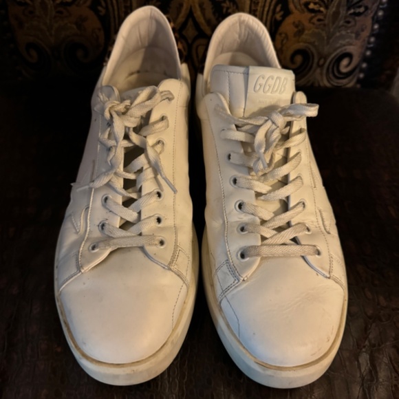Golden Goose PureStar, Mens 13, White with Leopard Print - Picture 2 of 3